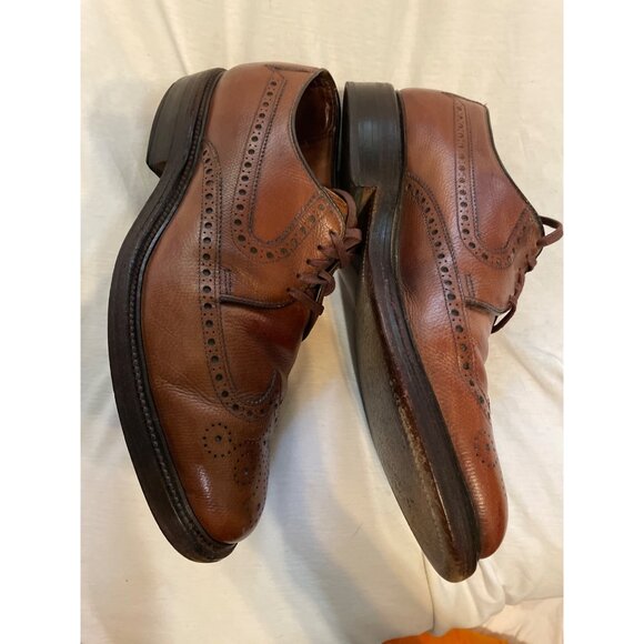 Allen Edmonds Mens Brogue Oxford Dress Shoes Size 7D Brown Leather - Picture 12 of 15